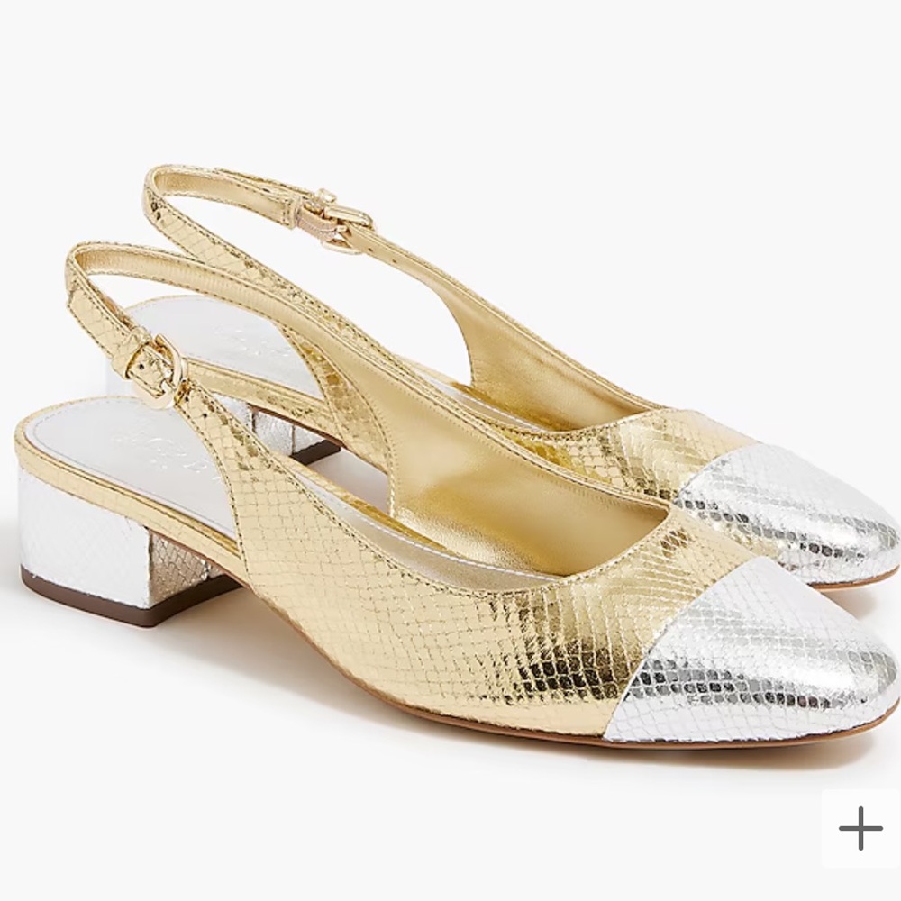 NWT Low-Heel Slingbacks